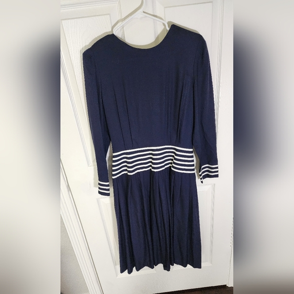 Kathy Lee for South Plaza Petites Vintage Blue Midi Dress - Picture 9 of 9